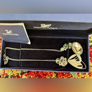 NWT Swarovski Nova Butterfly Necklace & Post Earrings